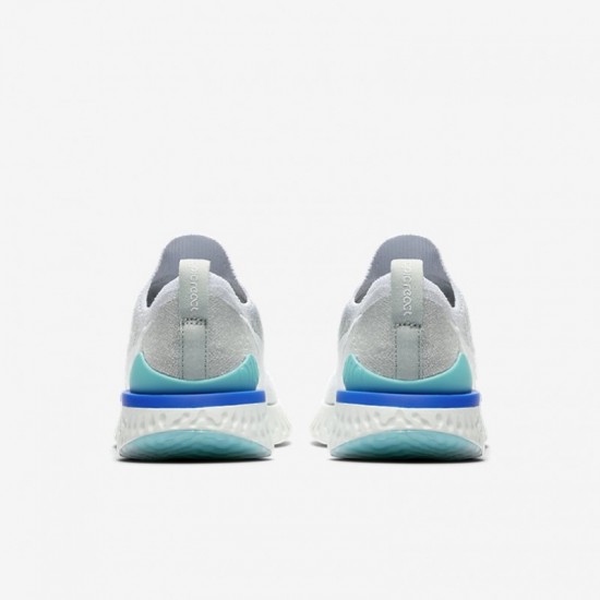 Giày Nike Epic React Flyknit  2 Nữ -Trắng Xanh