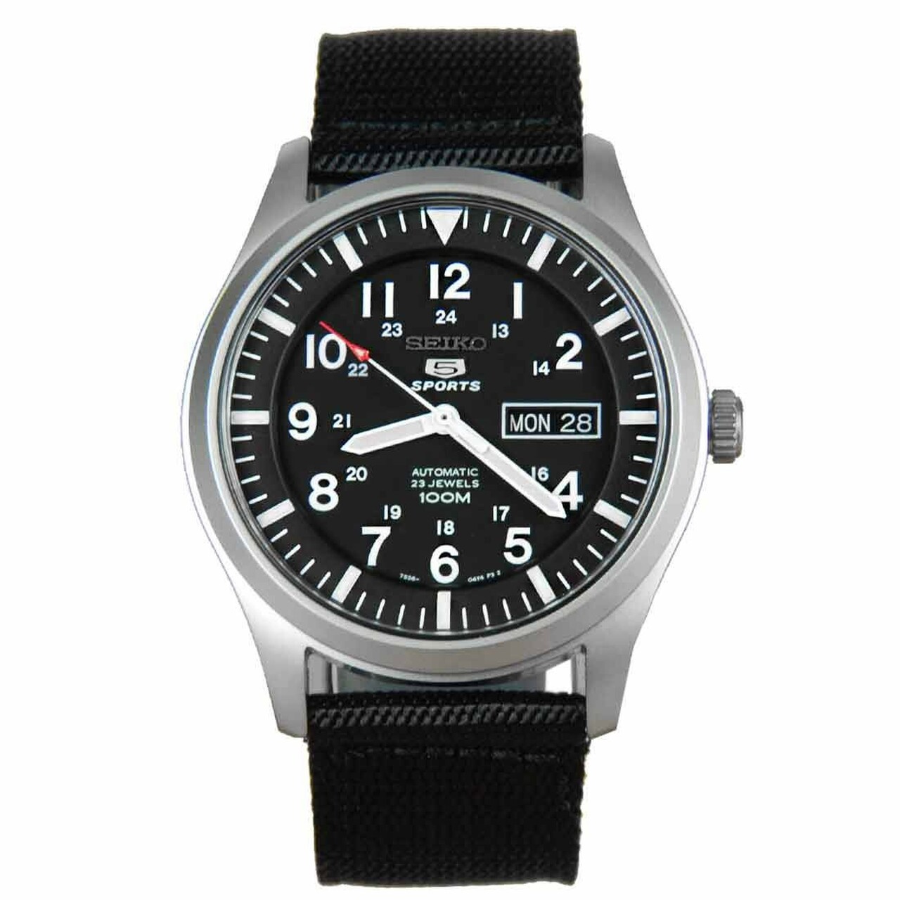 Đồng hồ nam Seiko 5 Sport Automatic Black Canvas-SNZG15