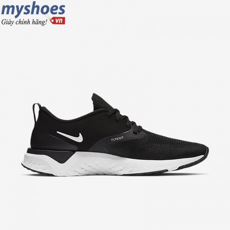 Giày Nike Odyssey React 2 Flyknit - Nữ Đen Trắng